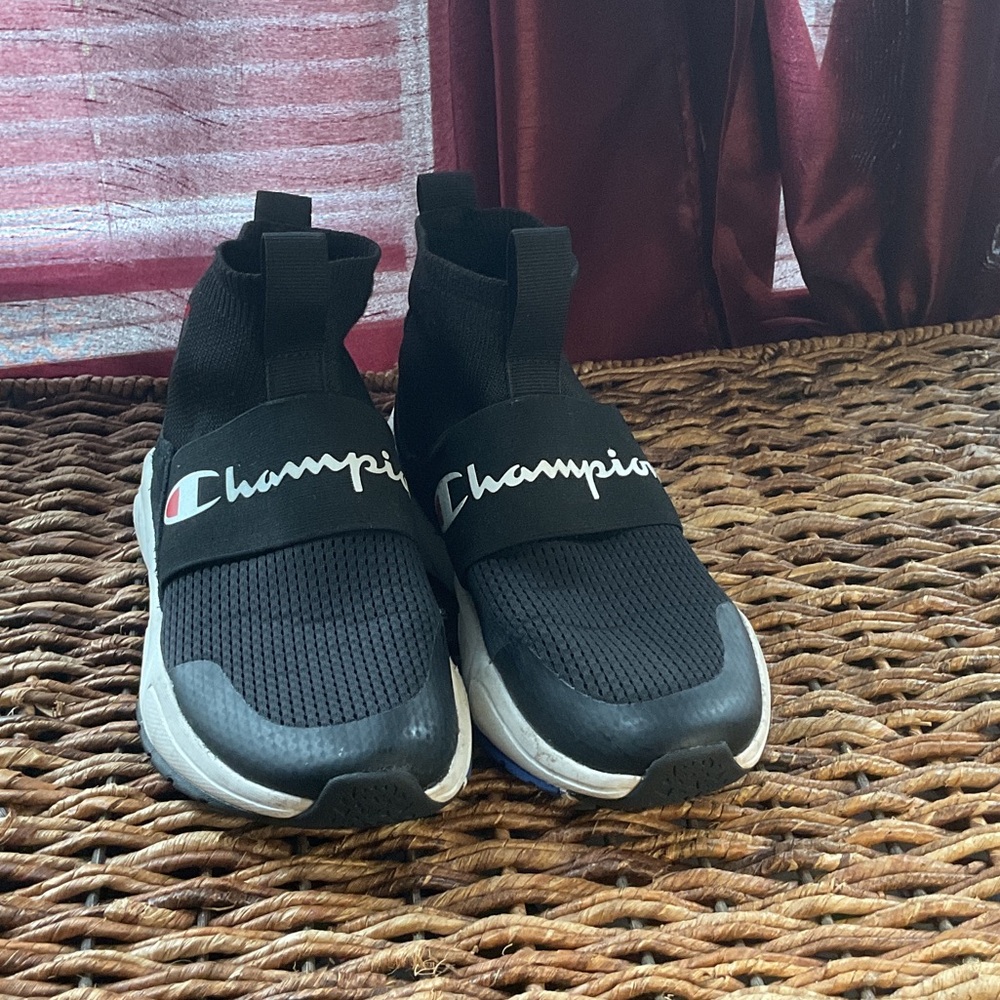 Champion Black and White Slip-On Sneakers